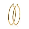 Maison de la Bijouterie Créoles femme plaqué or 6 mm simples - YUU60 | Femme Boucles D'Oreilles