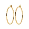 Maison de la Bijouterie Créoles femme plaqué or 3 mm simples - YUU30 | Femme Boucles D'Oreilles
