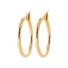 Maison de la Bijouterie Créoles femme plaqué or 2 mm simples - YUUY0 | Femme Boucles D'Oreilles