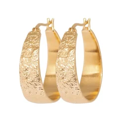 Maison de la Bijouterie Créoles femme plaqué or 25 mm - Y633600 | Femme Boucles D'Oreilles