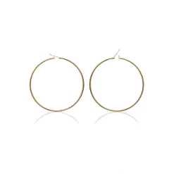 Maison de la Bijouterie Créoles femme plaqué or 2 mm - YUUY5 | Femme Boucles D'Oreilles