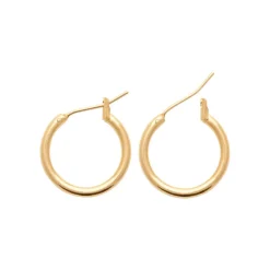 Maison de la Bijouterie Créoles femme plaqué or 12 mm - YUUZ4 | Femme Boucles D'Oreilles