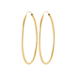 Maison de la Bijouterie Créoles femme plaqué or 5 mm - Y0YY50 | Femme Boucles D'Oreilles