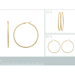 Maison de la Bijouterie Créoles femme plaqué or 5 mm - Y6YY550 | Femme Boucles D'Oreilles