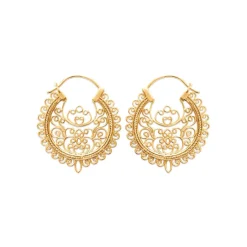 Maison de la Bijouterie Créoles femme plaqué or 3 mm - Y6YY300 | Femme Boucles D'Oreilles