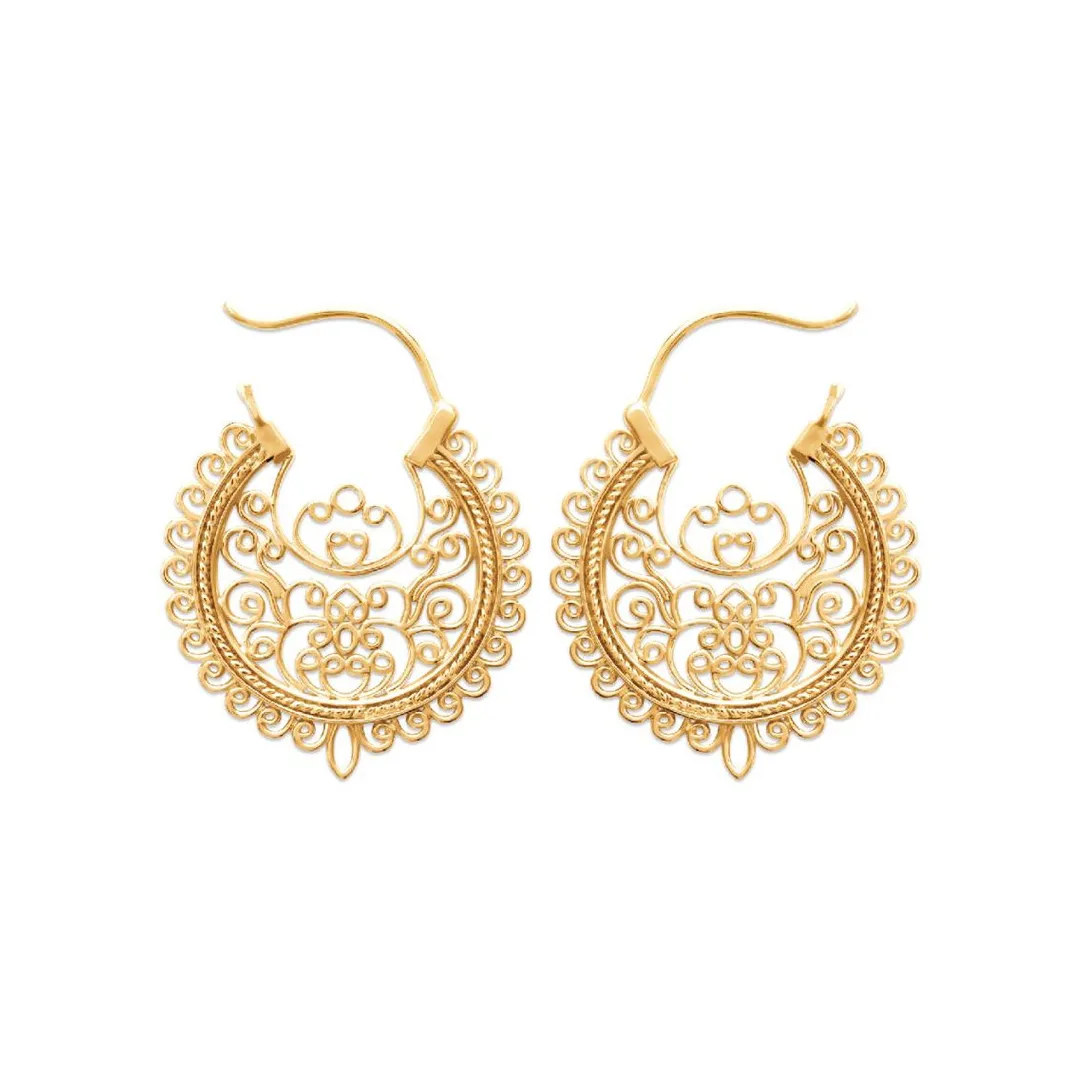Maison de la Bijouterie Créoles femme plaqué or 3 mm - Y6YY300 | Femme Boucles D'Oreilles