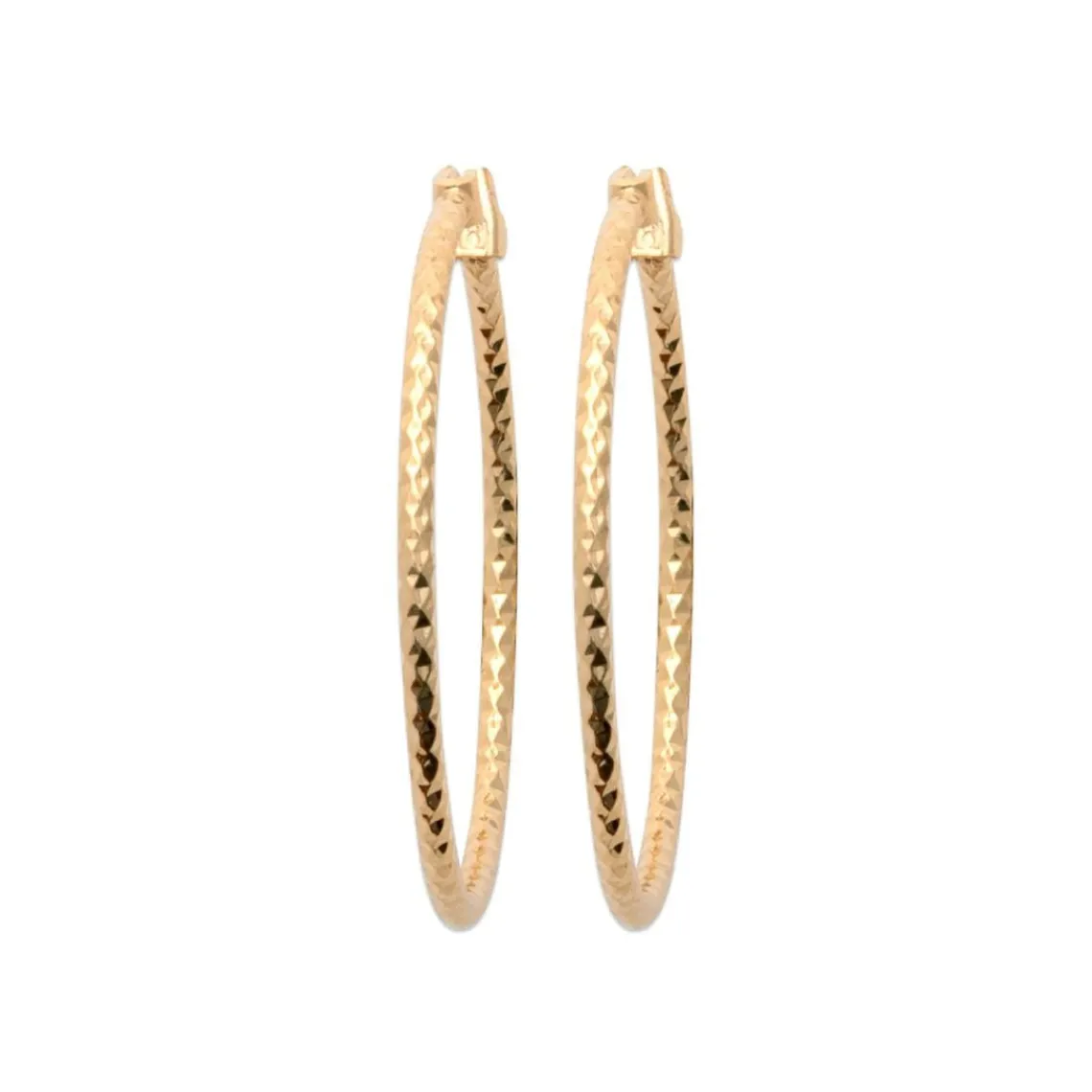 Maison de la Bijouterie Créoles femme plaqué or 29 mm - Y6YY530 | Femme Boucles D'Oreilles