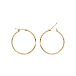 Maison de la Bijouterie Créoles femme plaqué or 29 mm - Y6YY530 | Femme Boucles D'Oreilles