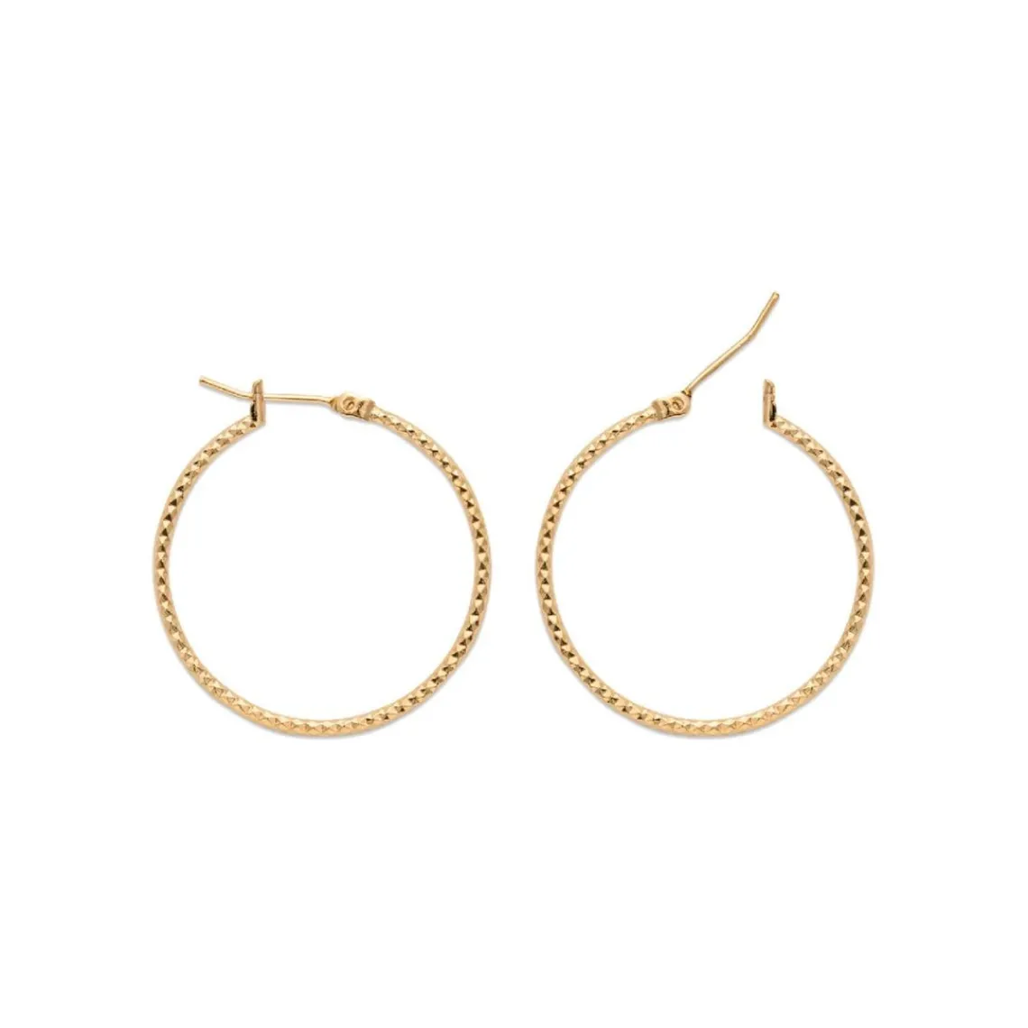 Maison de la Bijouterie Créoles femme plaqué or 29 mm - Y6YY530 | Femme Boucles D'Oreilles