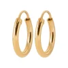 Maison de la Bijouterie Créoles femme plaqué or 14 mm - Y0YYZ4 | Femme Boucles D'Oreilles