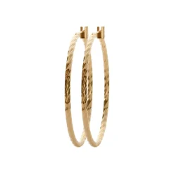 Maison de la Bijouterie Créoles femme plaqué or 4 mm - Y6Z5Y40 | Femme Boucles D'Oreilles
