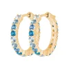 Maison de la Bijouterie Créoles femme plaqué or teinté serti griffe 2 mm - Y63Y660 | Femme Boucles D'Oreilles