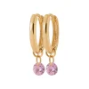 Maison de la Bijouterie Créoles femme plaqué or teinté serti clos 12 mm - Y636UV0 | Femme Boucles D'Oreilles