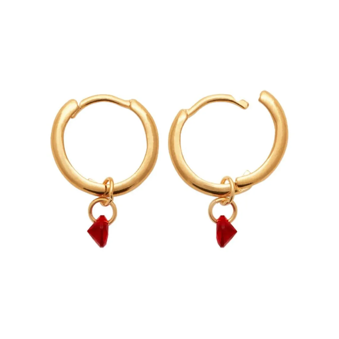Maison de la Bijouterie Créoles femme plaqué or teinté serti clos 12 mm - Y636UY0 | Femme Boucles D'Oreilles
