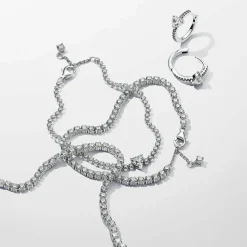 Pandora Créoles Halo Cœur Scintillant | Femme Boucles D'Oreilles