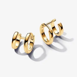 Pandora Créoles Huggie Doubles | Femme Boucles D'Oreilles