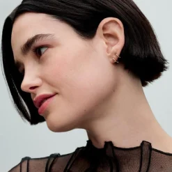 Pandora Créoles Huggie Doubles | Femme Boucles D'Oreilles