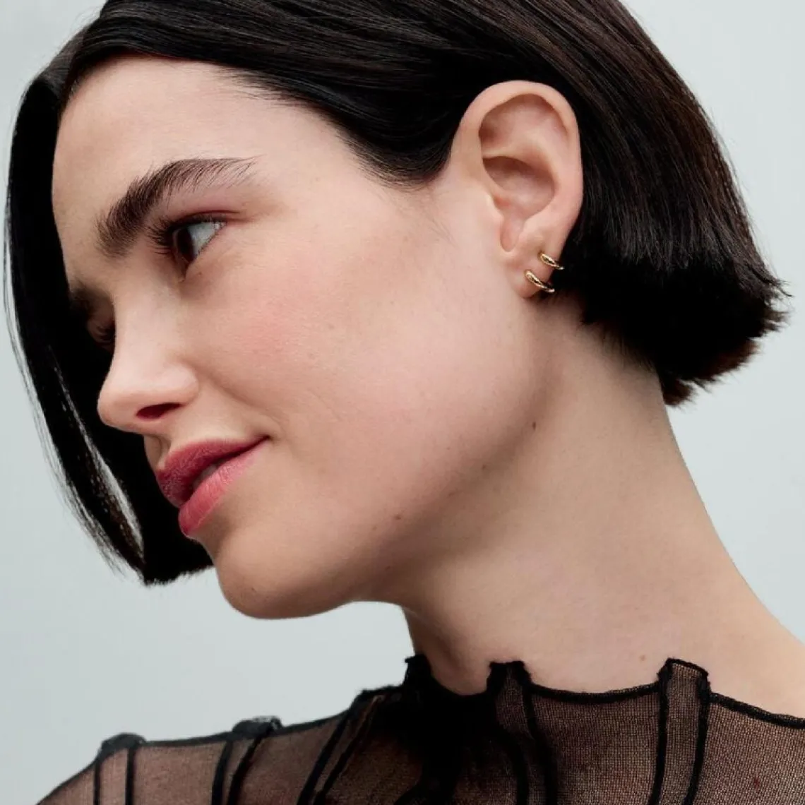 Pandora Créoles Huggie Doubles | Femme Boucles D'Oreilles