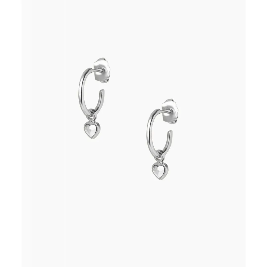 Les Interchangeables Créoles - A59253 Creoles Coeur PM Argent | Femme Boucles D'Oreilles