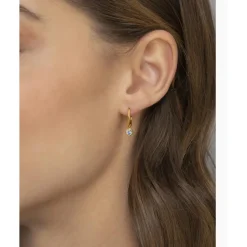 Les Interchangeables Créoles - A59252 Creoles Coeur PM Doré Rose | Femme Boucles D'Oreilles