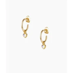 Les Interchangeables Créoles - A59251 Creoles Coeur PM Doré | Femme Boucles D'Oreilles