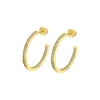 Lotus Silver Créoles Hoops LP1937-4-6 Argent Doré | Femme Boucles D'Oreilles