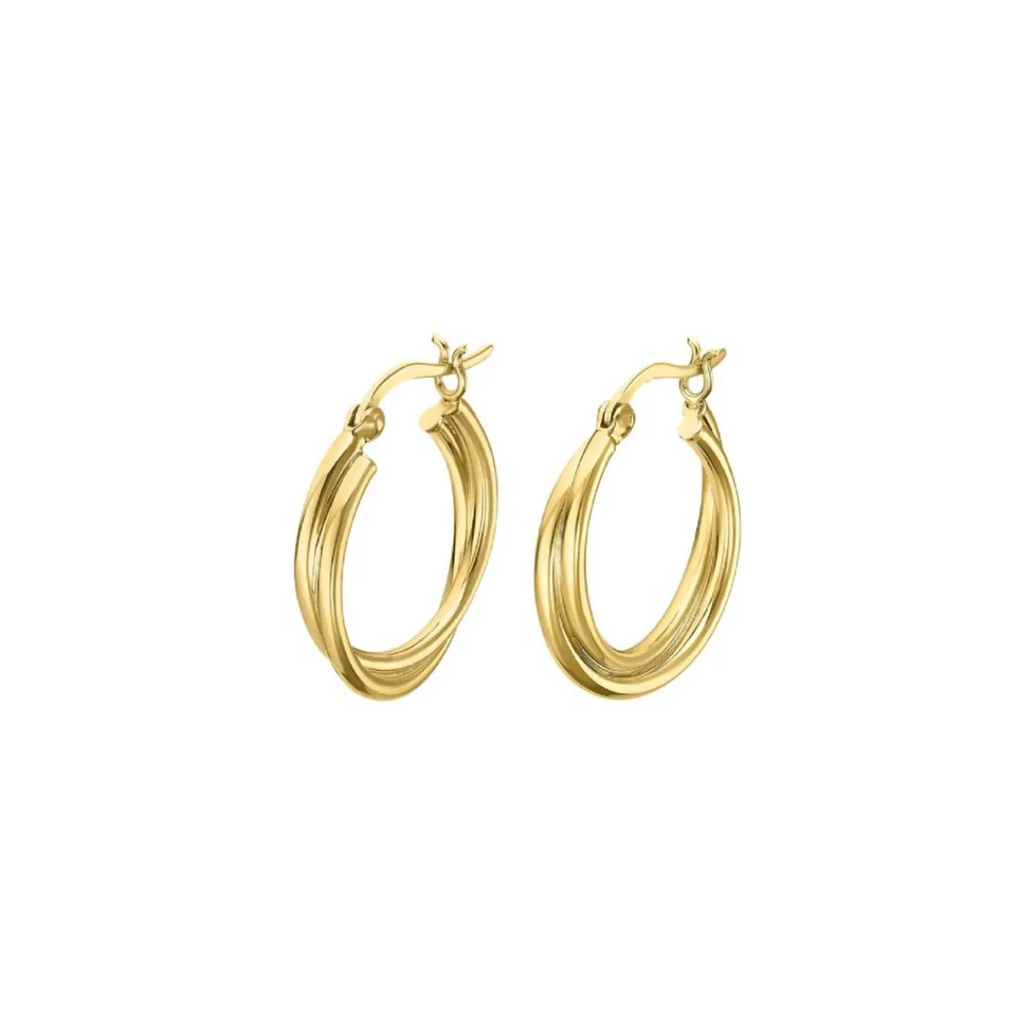 Lotus Silver Créoles Hoops LP3385-4-2 Argent doré | Femme Boucles D'Oreilles