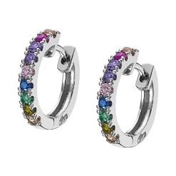 Lotus Silver Créoles Rainbow LP1993-4-1 Argent Multicolore | Femme Boucles D'Oreilles