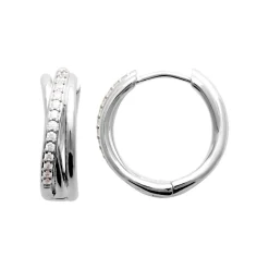 Maison de la Bijouterie Créoles Sensimio Z66Z3Z0 Argent | Femme Boucles D'Oreilles