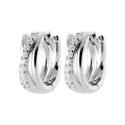 Maison de la Bijouterie Créoles Sensimio Z66ZYZ0 Argent | Femme Boucles D'Oreilles