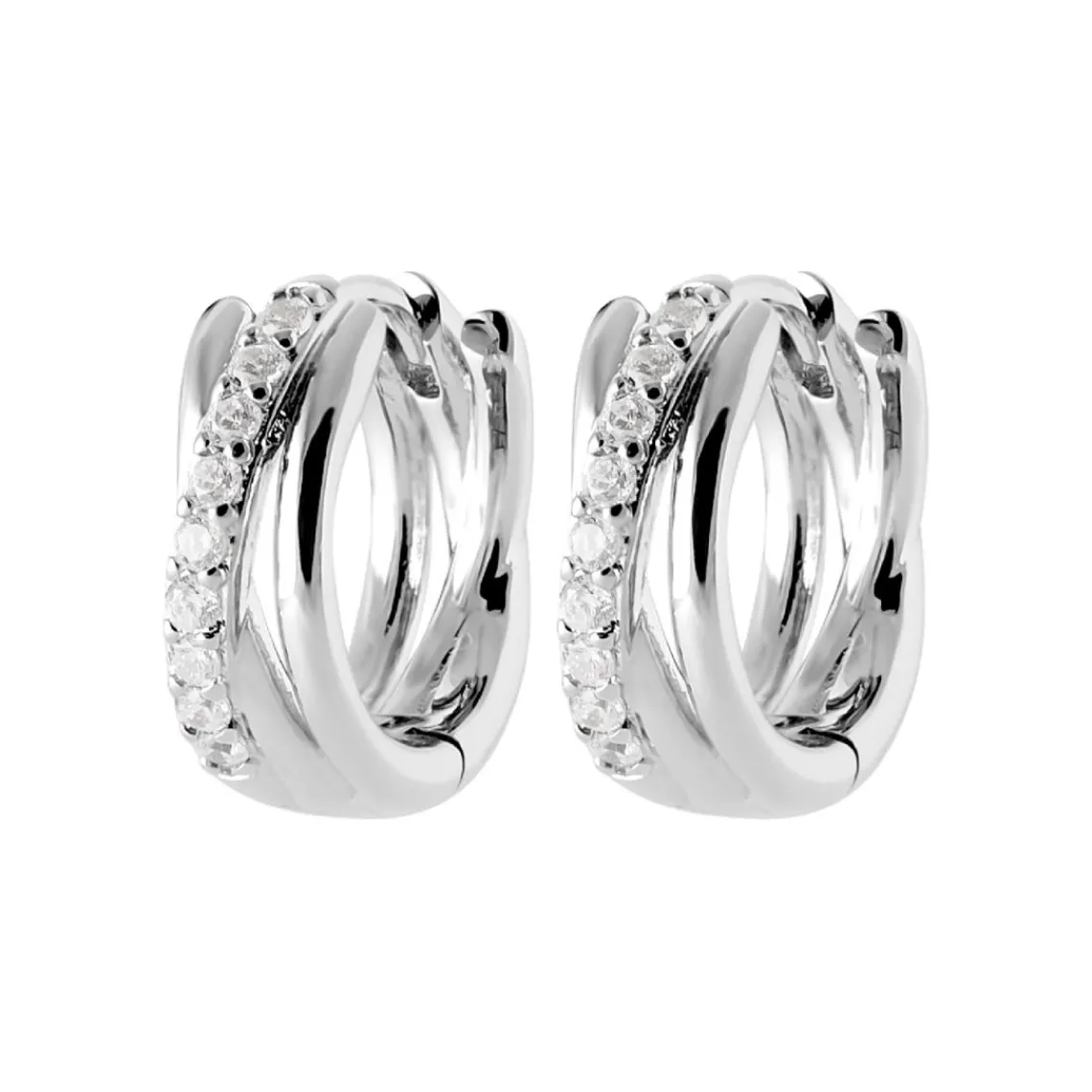 Maison de la Bijouterie Créoles Sensimio Z66ZYZ0 Argent | Femme Boucles D'Oreilles