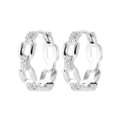 Maison de la Bijouterie Créoles Sensimio Z65UWZ0 Argent | Femme Boucles D'Oreilles