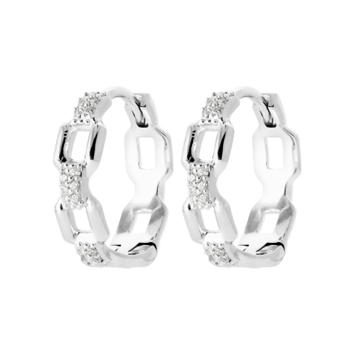 Maison de la Bijouterie Créoles Sensimio Z65UWZ0 Argent | Femme Boucles D'Oreilles