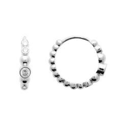 Maison de la Bijouterie Créoles Sensimio Z65VYZ0 Argent | Femme Boucles D'Oreilles