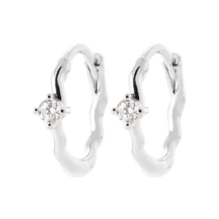 Maison de la Bijouterie Créoles Sensimio Z65W6Z0 Argent | Femme Boucles D'Oreilles