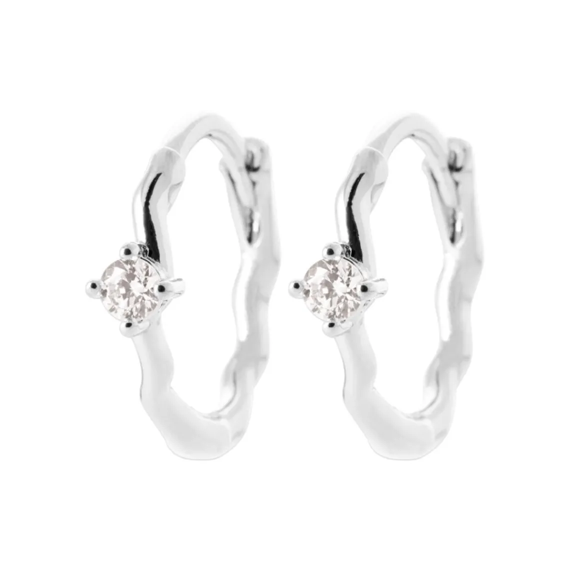 Maison de la Bijouterie Créoles Sensimio Z65W6Z0 Argent | Femme Boucles D'Oreilles