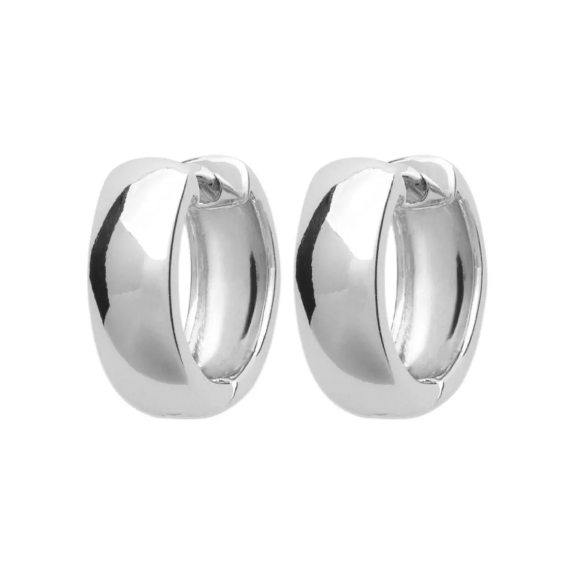 Maison de la Bijouterie Créoles mixte argent rhodié 19 mm - W66503 | Femme Boucles D'Oreilles
