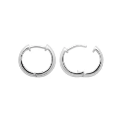 Maison de la Bijouterie Créoles mixte argent rhodié 19 mm - W66503 | Femme Boucles D'Oreilles