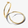 Pandora Créoles Ouvertes de Forme Organique 42 mm Doré | Femme Boucles D'Oreilles