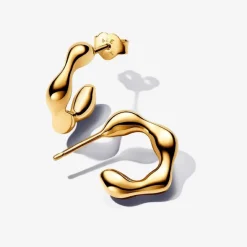 Pandora Créoles Ouvertes de Forme Organique | Femme Boucles D'Oreilles