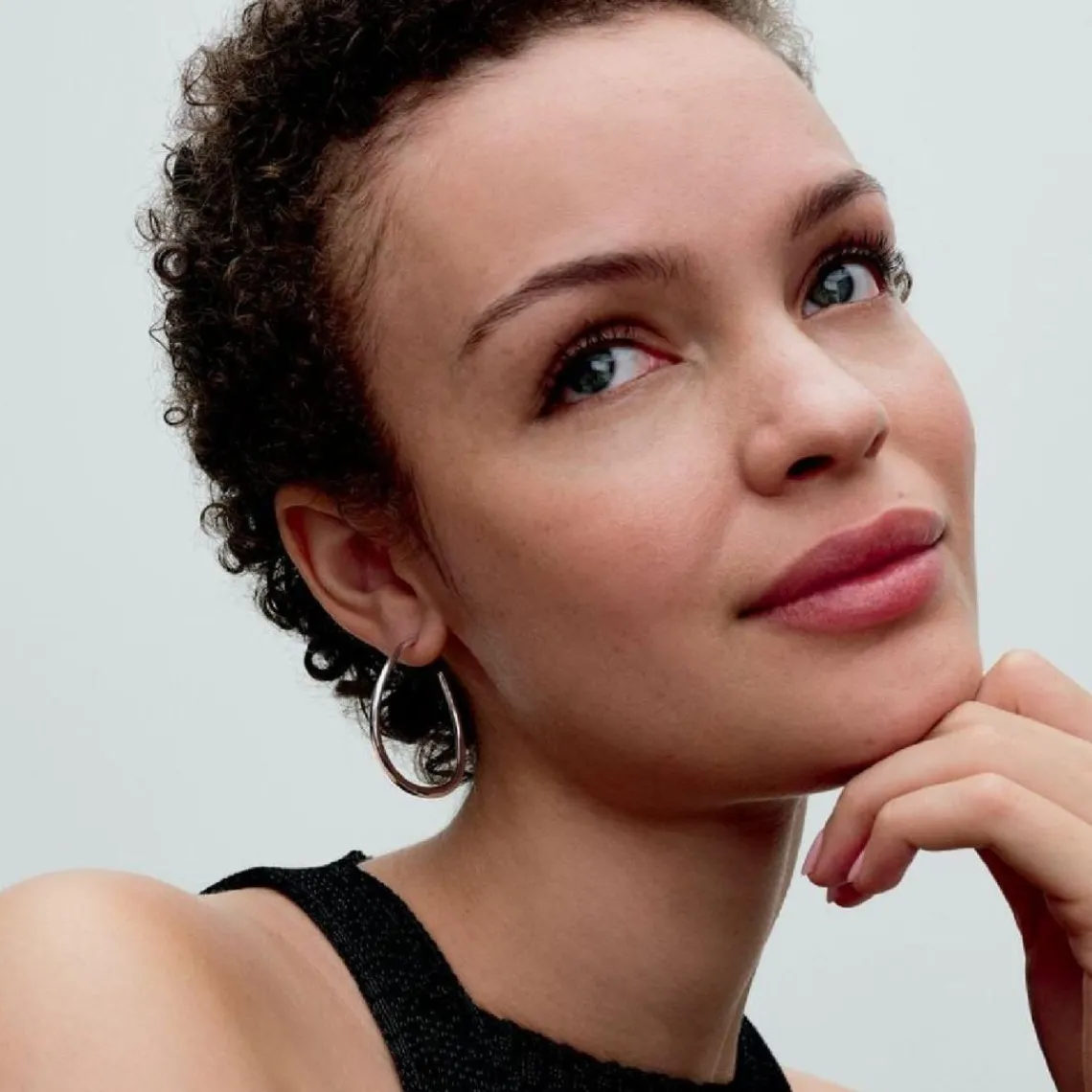 Pandora Créoles Ouvertes de Forme Organique 42 mm Argent | Femme Boucles D'Oreilles