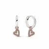 Pandora Créoles Moments Esquisse de Cœur | Femme Boucles D'Oreilles