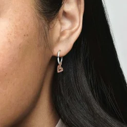 Pandora Créoles Moments Esquisse de Cœur | Femme Boucles D'Oreilles