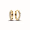 Pandora Créoles Timeless - Enveloppantes Scintillantes Doré | Femme Boucles D'Oreilles