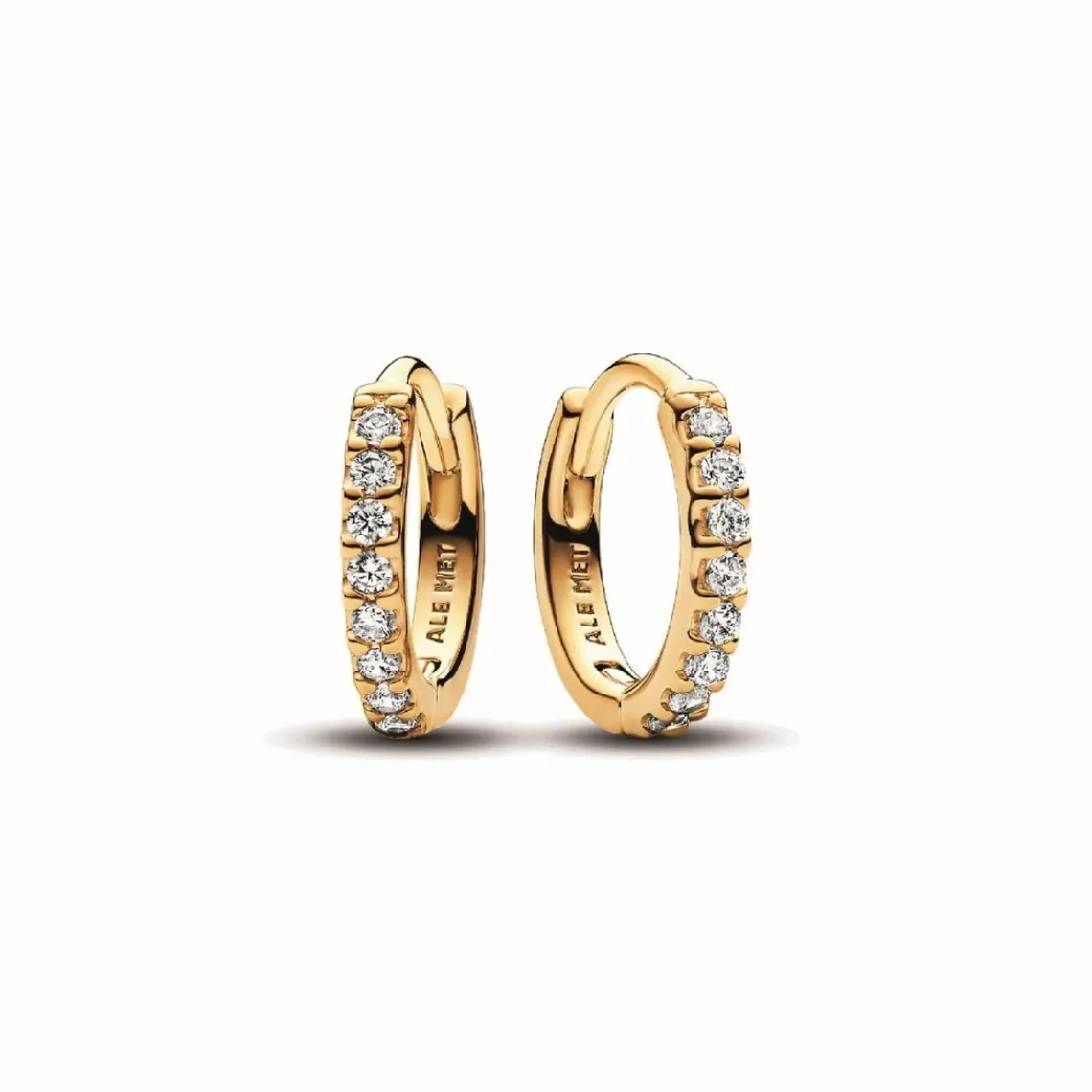 Pandora Créoles Timeless - Enveloppantes Scintillantes Doré | Femme Boucles D'Oreilles