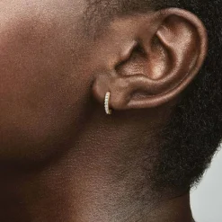 Pandora Créoles Timeless - Enveloppantes Scintillantes Doré | Femme Boucles D'Oreilles