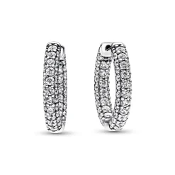 Pandora Créoles Timeless - Rang Pavé | Femme Boucles D'Oreilles