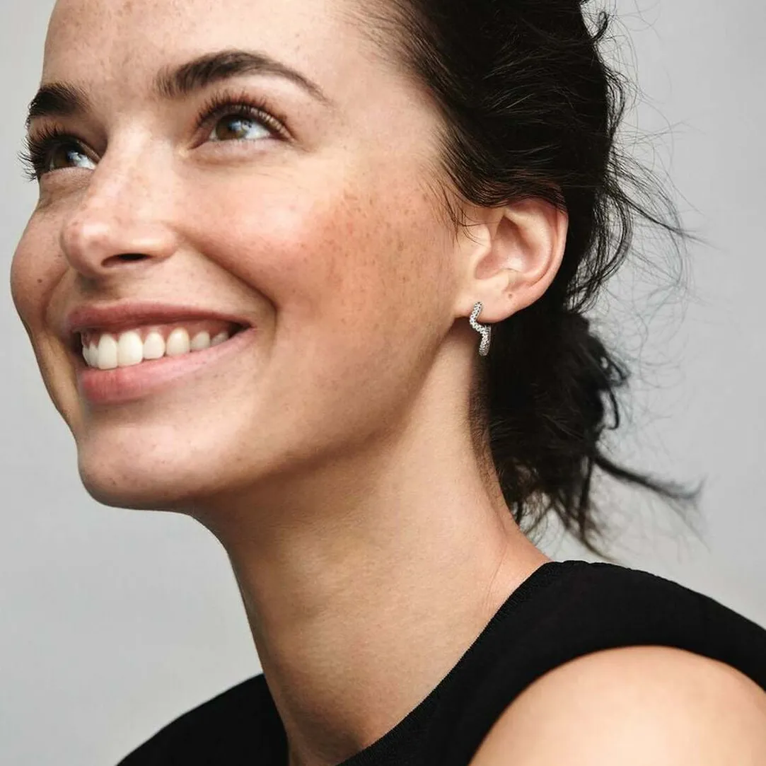 Pandora Créoles - Vague Scintillante | Femme Boucles D'Oreilles