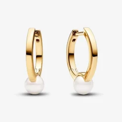 Pandora Créoles Perle de Culture | Femme Boucles D'Oreilles