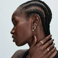 Pandora Créoles Perle de Culture | Femme Boucles D'Oreilles